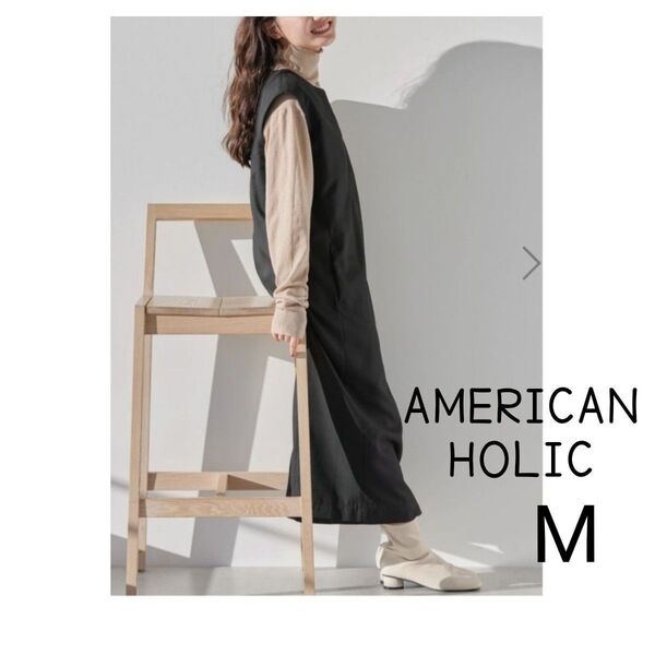 AMERICAN HOLIC アメリカンホリック スキッパーIラインワンピース 黒 M No.127