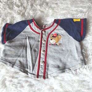mikiHOUSE ベビー服 ベースボールシャツ 80