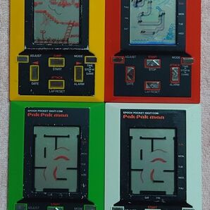 送料無料 モンスターパニック・オイルギャング・パクパクマン白・パクパクマン緑 起動確認済 エポック社 ゲームウォッチ