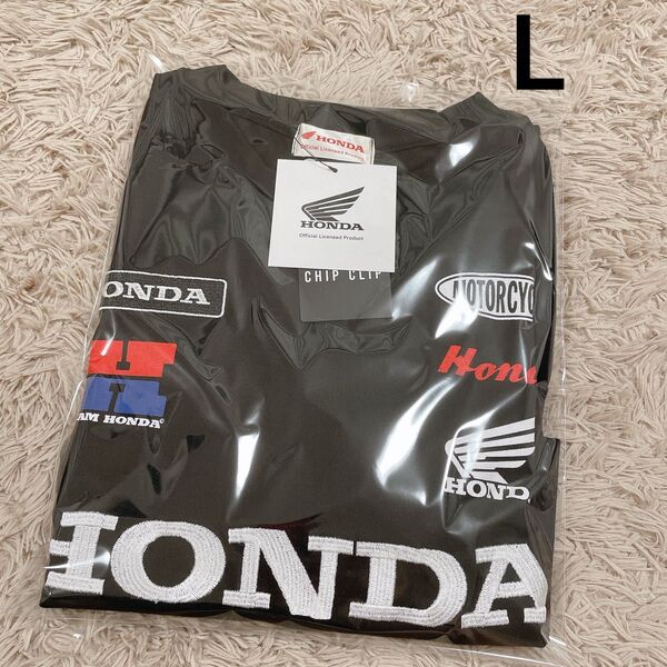 L【新品】オークション ホンダ HONDA レーシングロゴ Tシャツ ブラック