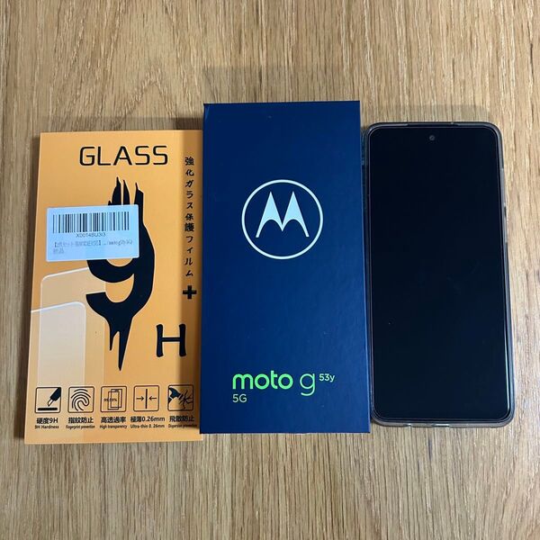 Motorola moto g53y 5G 128GB SIMフリー 本体 & カバー & 9H 液晶保護フィルムセット