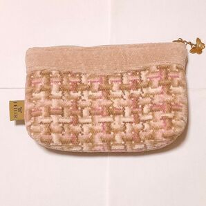 【新品・未使用】FEILER フェイラーポーチ Love at first touch ベージュ