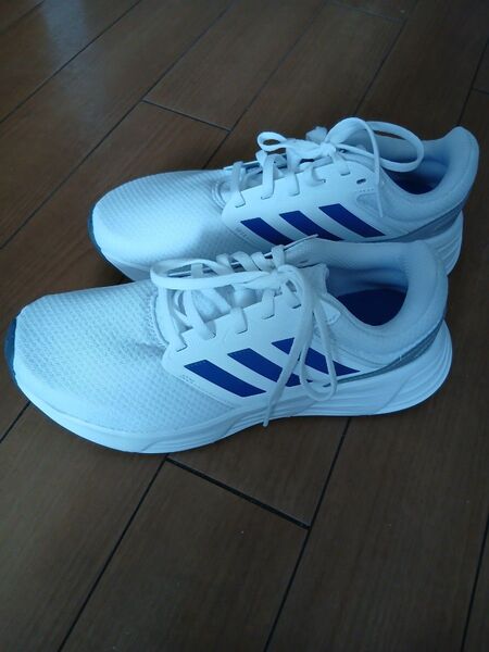 adidas ランニングシューズ 26cm ホワイト×ブルー
