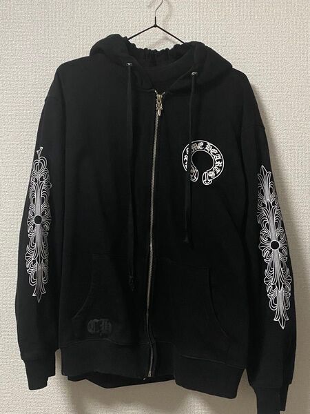 CHROME HEARTS クロムハーツ ブラック パーカー L