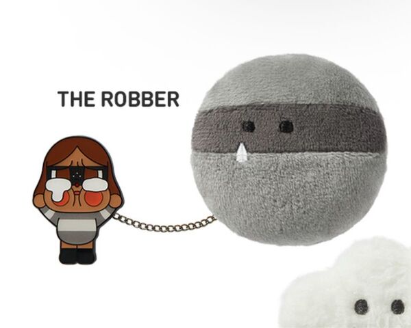 CRYBABY Crying Again シリーズ THE ROBBER ぬいぐるみバッジ【ピース】