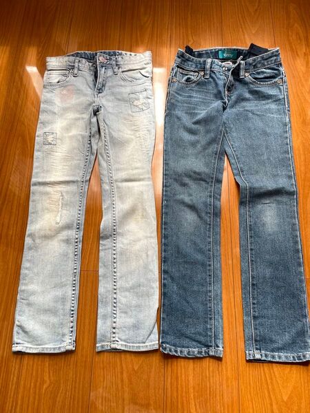 デニムパンツ ジーンズ H&M OLD NAVY ガールズ 130