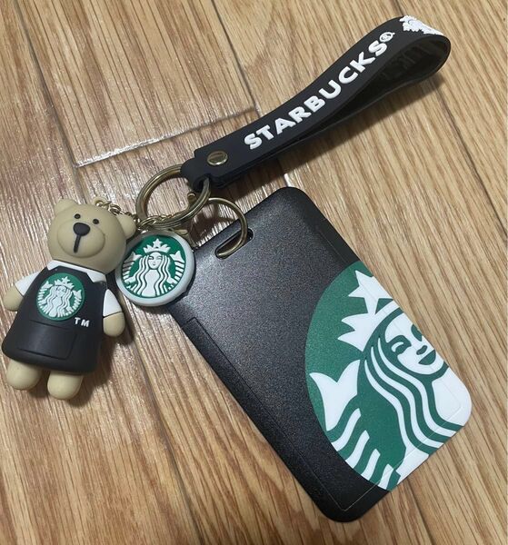 スタバ キーホルダー ストラップ 定期入れ
