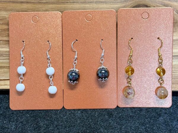 イヤリングセット 3ペア/ファッションイヤリング/D ピアス ハンドメイド イヤリング