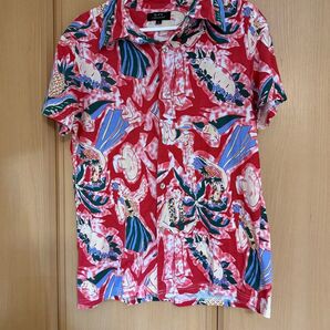 D-FY レディース ハワイアンポロシャツ/L/中古 アロハシャツ