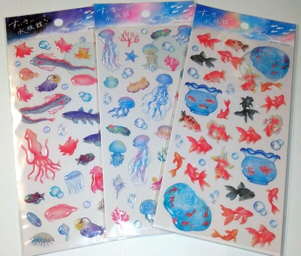 キャンドゥ セリア GAIA ジュエル シール すいさい 水族館 3点セット