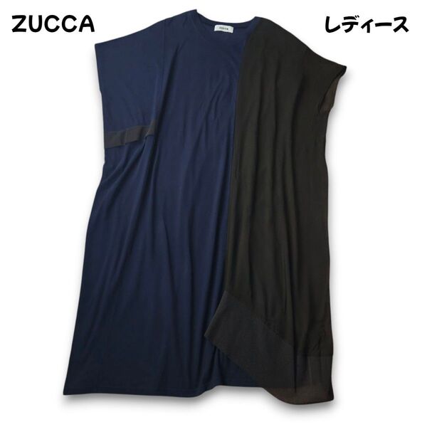 ZUCCA ズッカ メッシュドッキングワンピース オーバーサイズ Mサイズ オシャレ 可愛い 人気 夏 美品