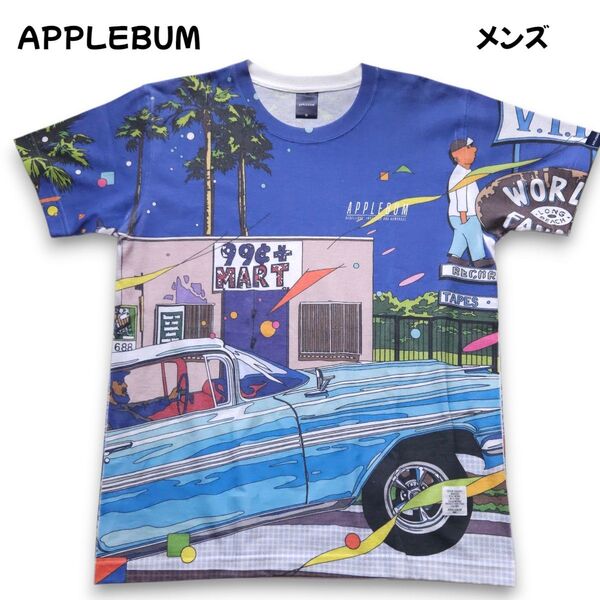 アップルバム APPLEBUM 総柄 半袖Tシャツ ロゴ Mサイズ オシャレ ストリート 美品