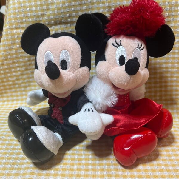 ディズニー ビッグバンドビート ミッキー ミニー ペアぬいぐるみ ペアぬい ぬいぐるみ 黒タキ ペア マグネット