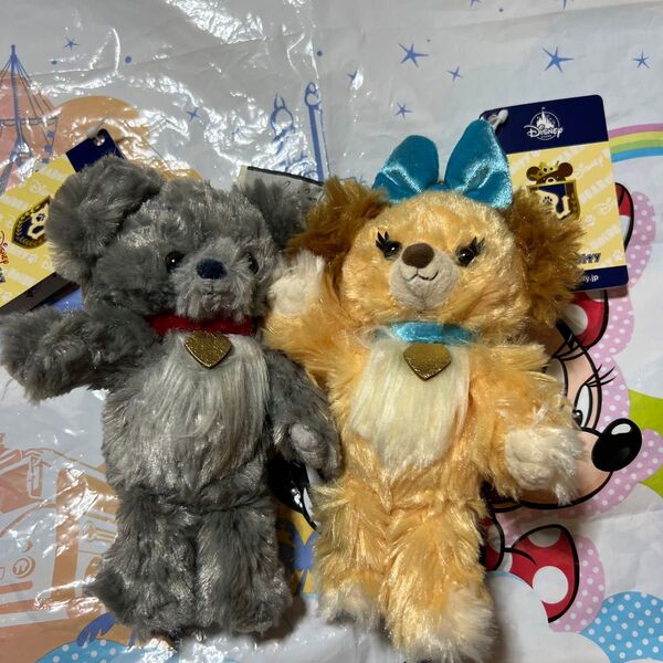 ディズニーストア ユニベアシティ ユニベア ノッテ ベラ ぬいぐるみ わんわん物語 レディ トランプ タグ付 ぬいぐるみバッジ
