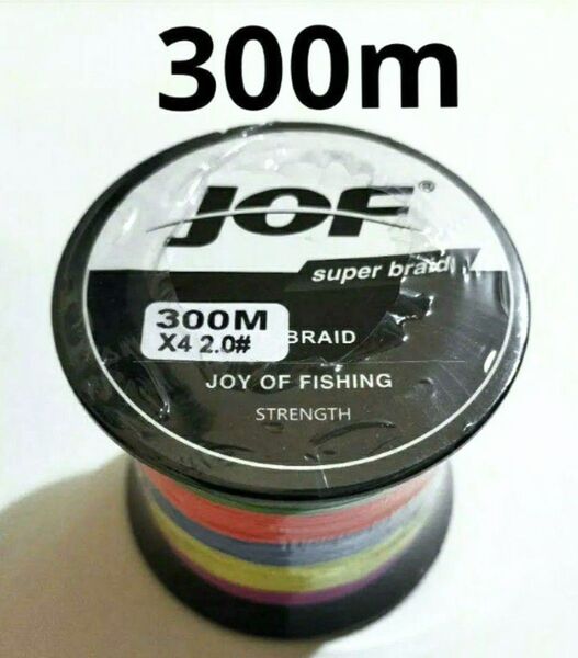 4本編み PE ライン 2号 マルチカラー 300m 40lb 釣り糸 JOF 2.0 4編