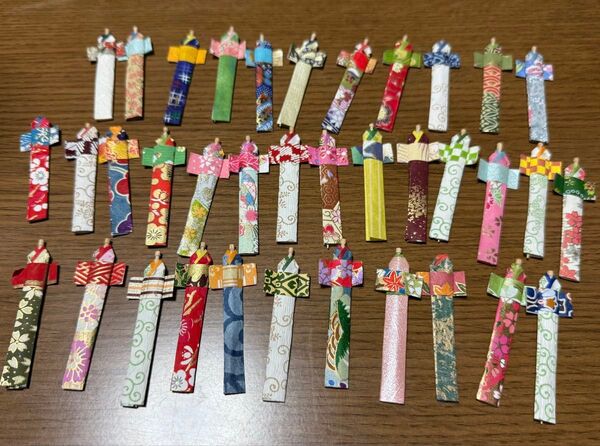 ハンドメイド千代紙で作った爪楊枝入れ 36個
