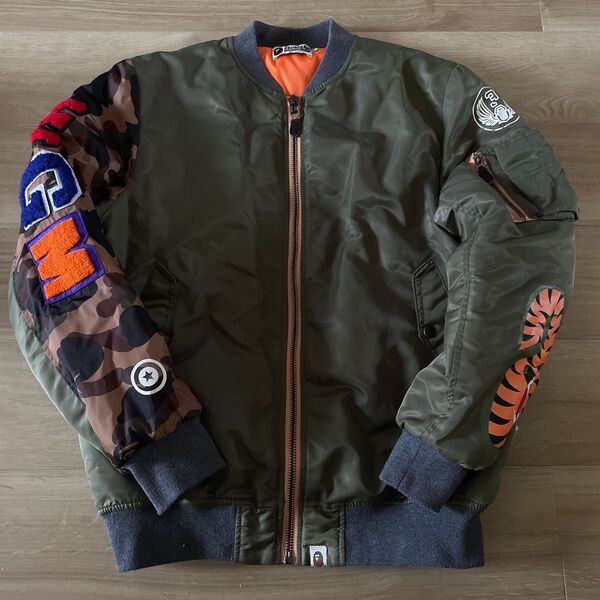 A BATHING APE シャーク MA-1 フライトジャケット XL