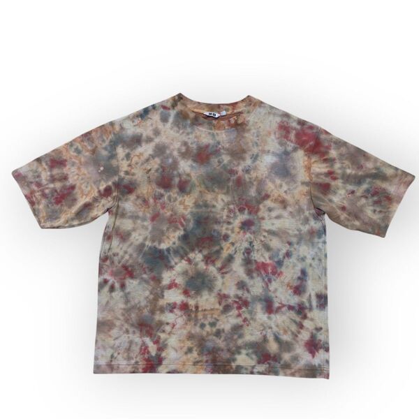 〈SALE〉タイダイ 半袖Tシャツ ビッグシルエット ブラウン L メンズ T99