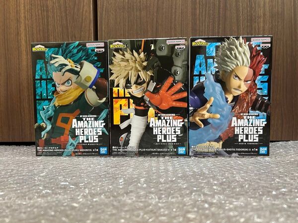 僕のヒーローアカデミア THE AMAZING HEROES PLUS 緑谷出久 爆豪勝己 轟焦凍 フィギュアセット
