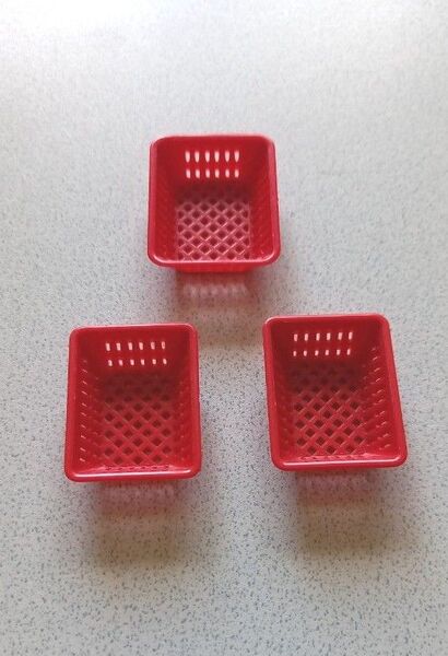3コセット ミニチュア バスケット キッチングッズ