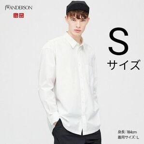 【Sサイズ】ユニクロ JW Anderson コラボ エクストラファインコットン ブロードオーバーサイズシャツ 白 425756
