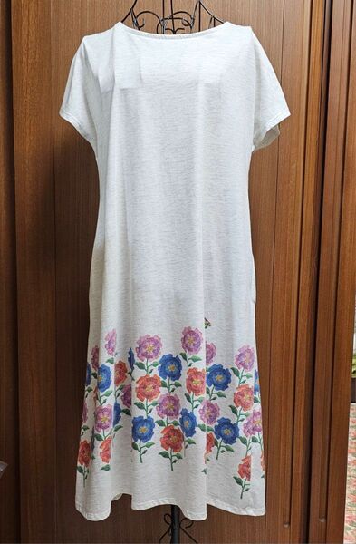 graniph グラニフ Tシャツワンピース Fサイズ エリックカール フラワーアンドバタフライ