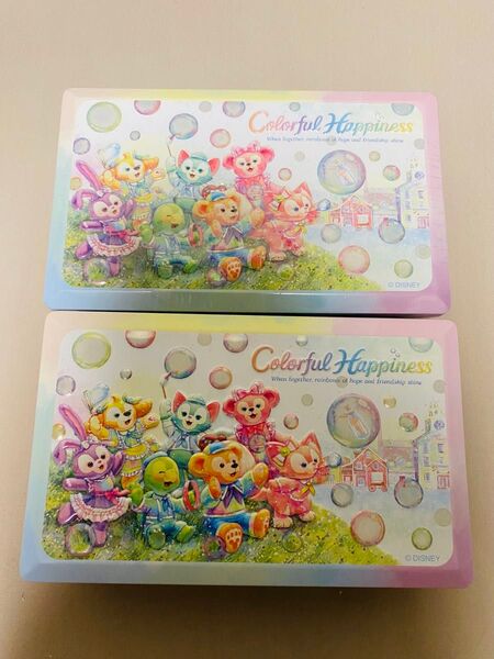 東京ディズニーシー カラフルハピネス ダッフィーフレンズ チョコレート 空缶のみ 2点セット