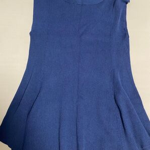 【美品】Doux Archives ネイビー カットソー トップス レディース フリーサイズ ノースリーブ オフィスカジュアル
