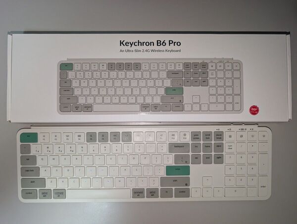 Keychron B6 Pro US配列 レトログリーン ワイヤレスキーボード