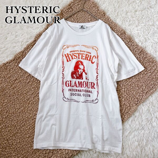 HYSTERIC GLAMOUR 刺繍 ヒスガール 人気ロゴ 半袖Tシャツ ユニセックス 男女兼用 オーバーサイズ