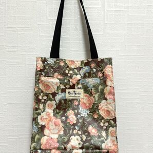 トートバッグ サブバッグ ミニバッグ 花柄 肩掛け ランチバッグ 裏地付き