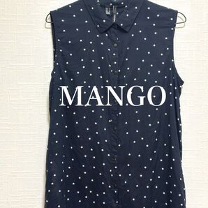 MANGO マンゴ ノースリーブ ブラウス トップス MNG 星型