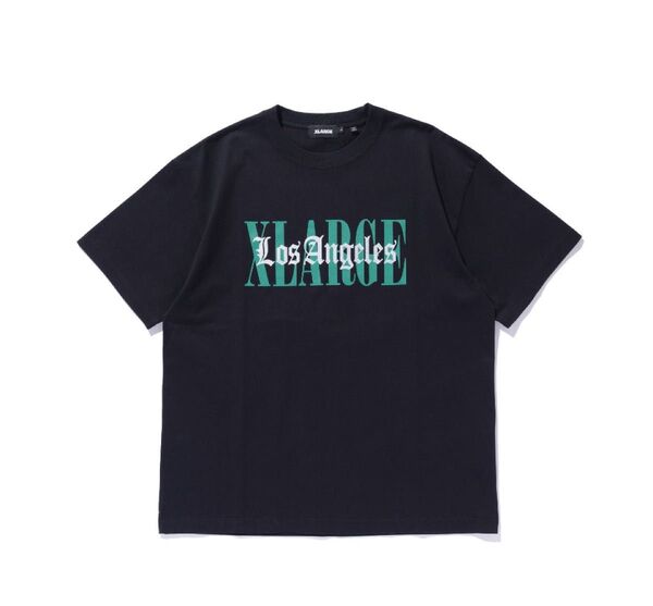 新品 XLARGE OVERLAP LOGO S/S TEE エクストララージ x-large Tシャツ ブラック