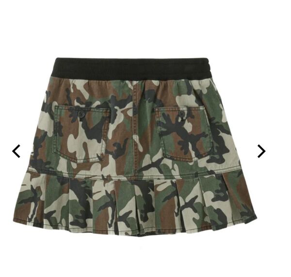 新品 X-girl WAIST RIB PLEATED MINI SKIRT エックスガール スカート 迷彩 CAMO