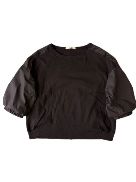 【期間限定価格】LUCA 異素材切り替え半袖トップス カットソー