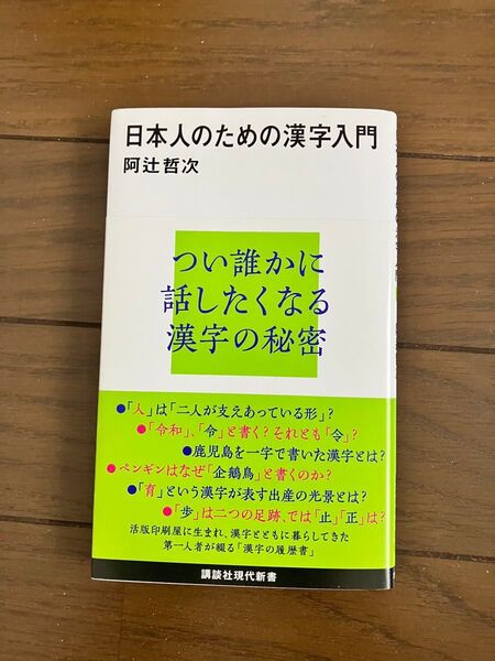 日本人のための漢字入門 阿辻哲次 講談社現代新書