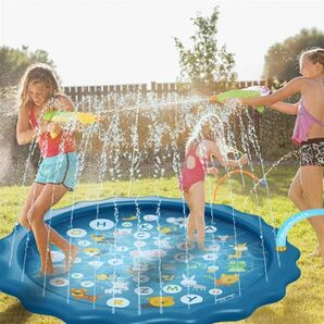 噴水マット 170cm 大型 水遊び プール 子供用 夏の外遊びグッズ レジャー