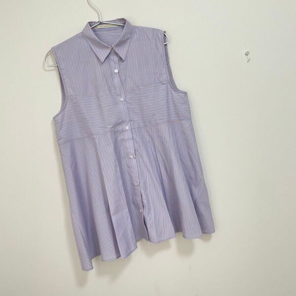 LC/LLL ノースリフレアシャツ / ノースリーブ切替Aラインシャツ