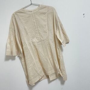 /ウィルフリー ソフトコットンギャザーブラウス