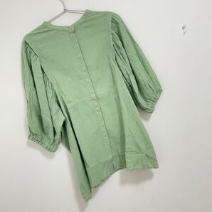 アングリッド 2wayタックハーフスリーブブラウス バンドカラー