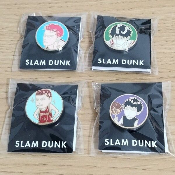 スラムダンク ピンバッジ 桜木花道 流川楓 4個セット アニメイト SLAMDUNK 湘北 バスケ