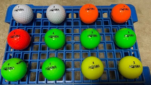 HONMA ホンマ D1 ロストボール12球 カラー混合