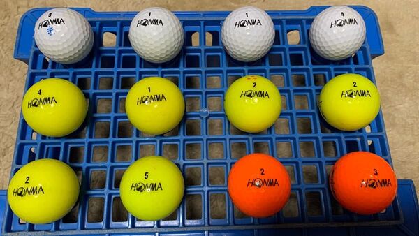 HONMA ホンマ D1 ロストボール12球 カラー混合