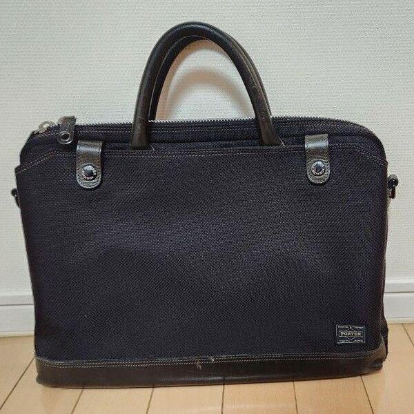 PORTER ポーター エルダー ブリーフケース ビジネスバッグ ブラック 吉田カバン レザー キャンバス