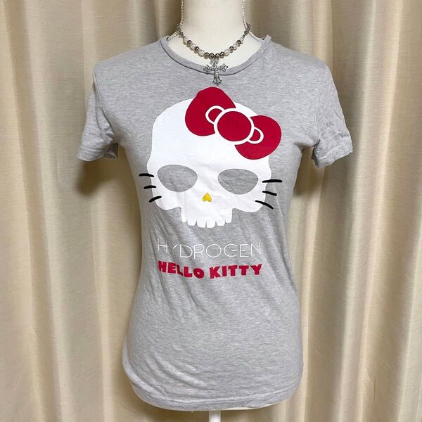 【緊急セール】HYDROGEN sanrio ハローキティ コラボTシャツ スカル グランジ y2k 00s 平成ギャル 半袖
