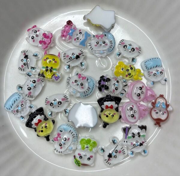 30個 ちいかわ クリアmixネイルパーツ ミニパーツ ネイルパーツ デコパーツ ミックス ネイパ