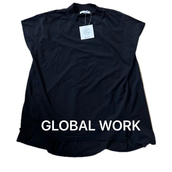 GLOBAL WORKノースリーブTシャツ 黒 ブラック 新品 未使用