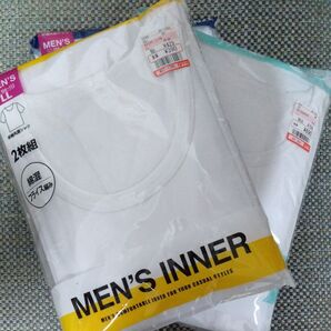 メンズインナー 2枚組2つ、3枚組1つ LLサイズ 綿混 新品未開封
