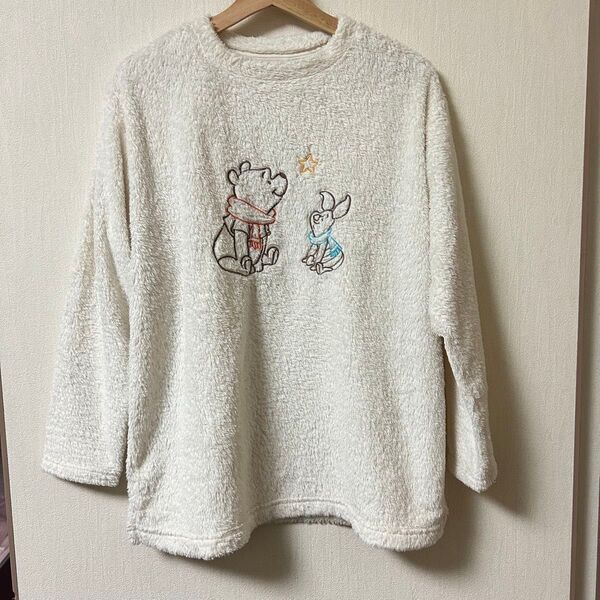 プーさん ピグレット 刺繍入りトップス