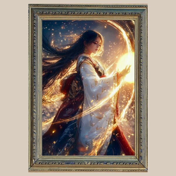 希望、幸福、成功☆ 天照大神様 ☆ No.50【開運風水絵画風・ヒーリングアート】